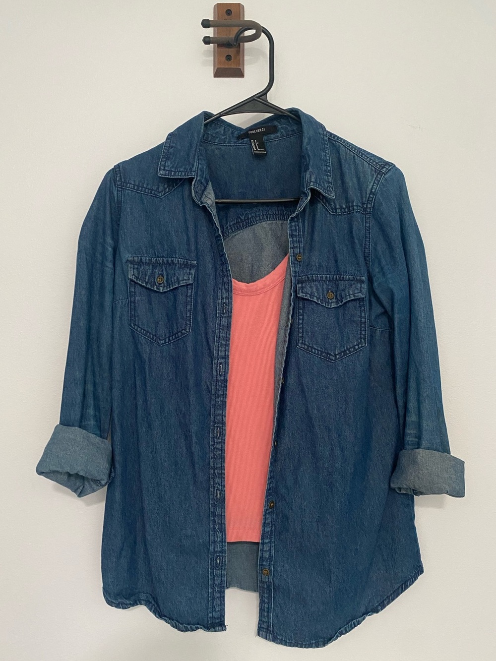 Denim Button-Up Shirt